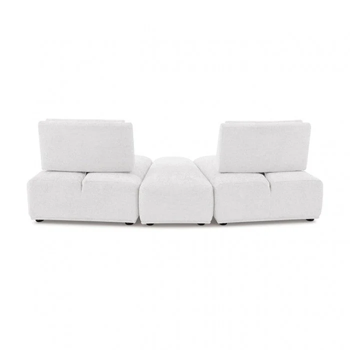 Stavanger White 2-Seater w/Ottoman - Image 3