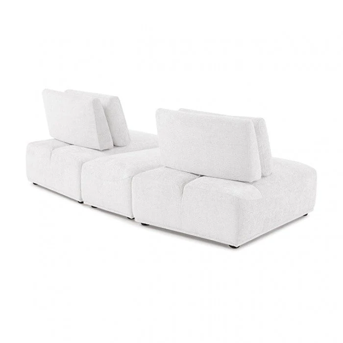 Stavanger White 2-Seater w/Ottoman - Image 4