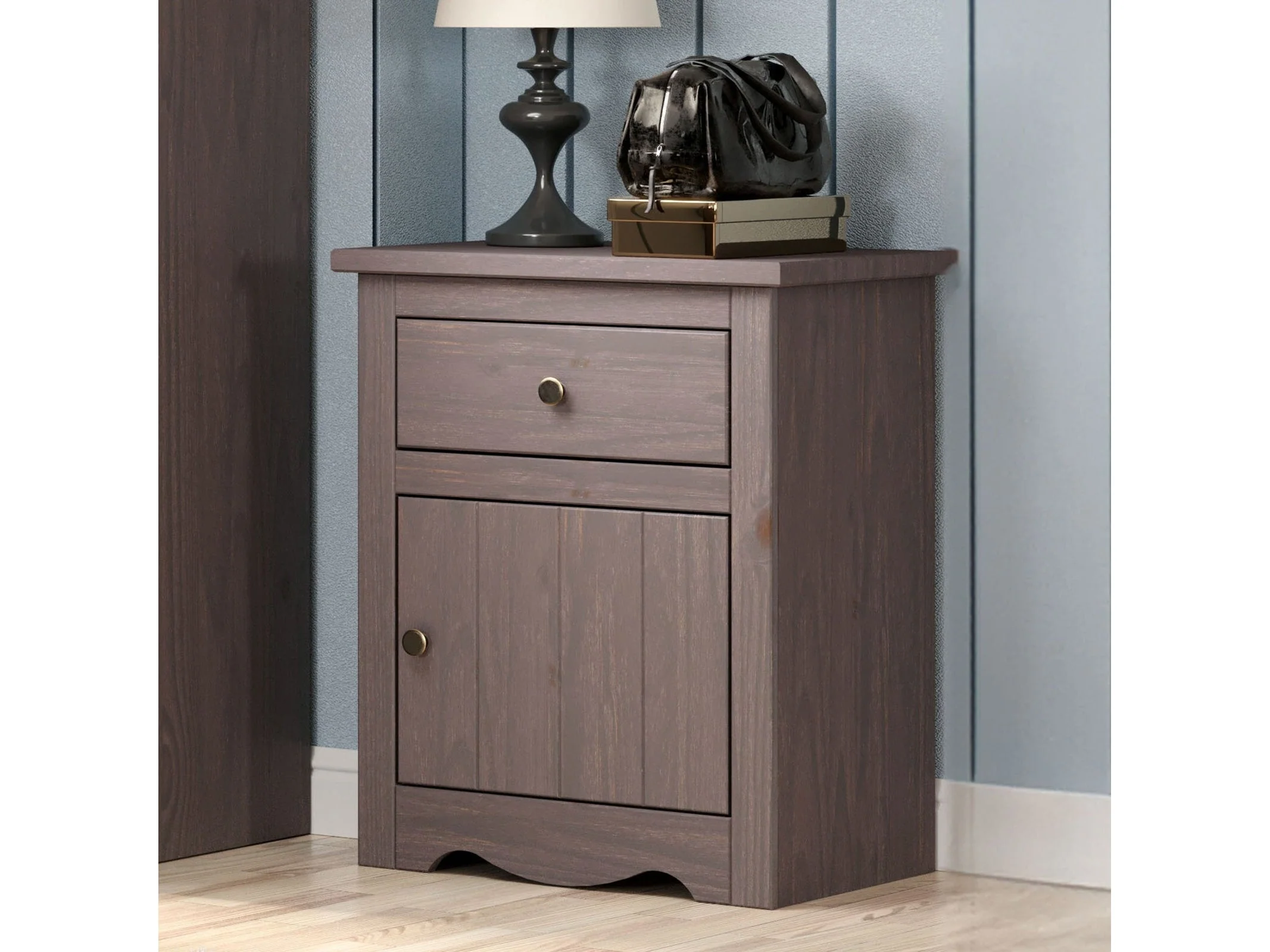 Stavros Gray Nightstand