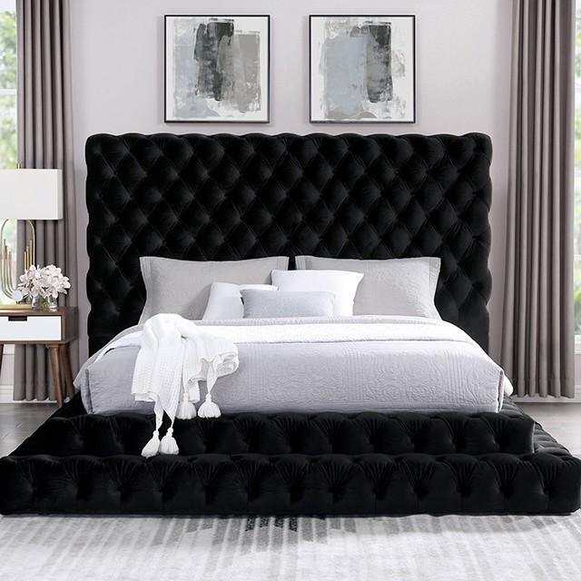 Stefania Black Queen Platform Bed - Image 3
