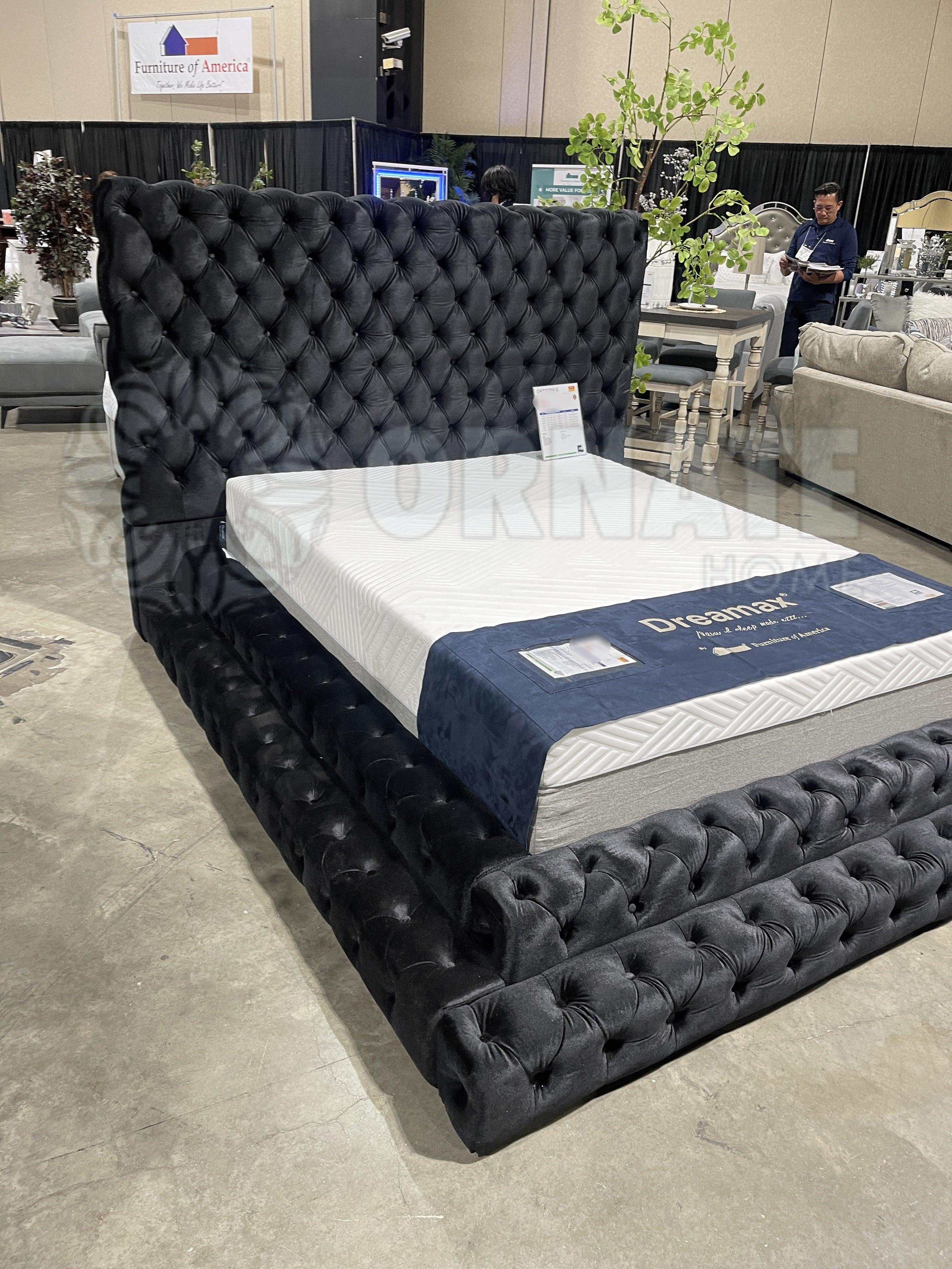 Stefania Black Queen Platform Bed - Image 5