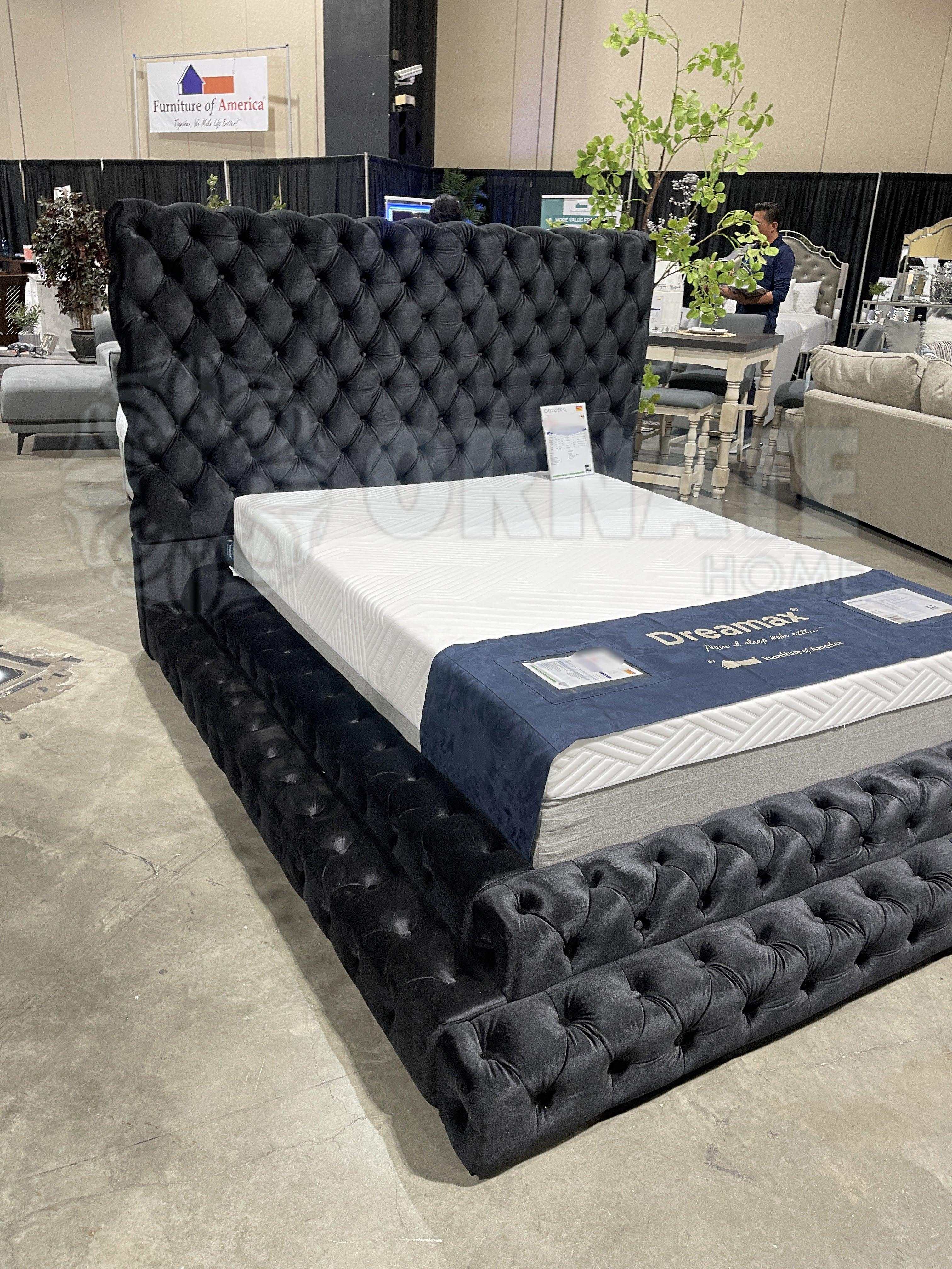 Stefania Black Queen Platform Bed - Image 6