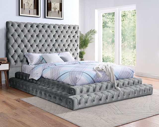 Stefania Gray Eastern King Bed - Image 3