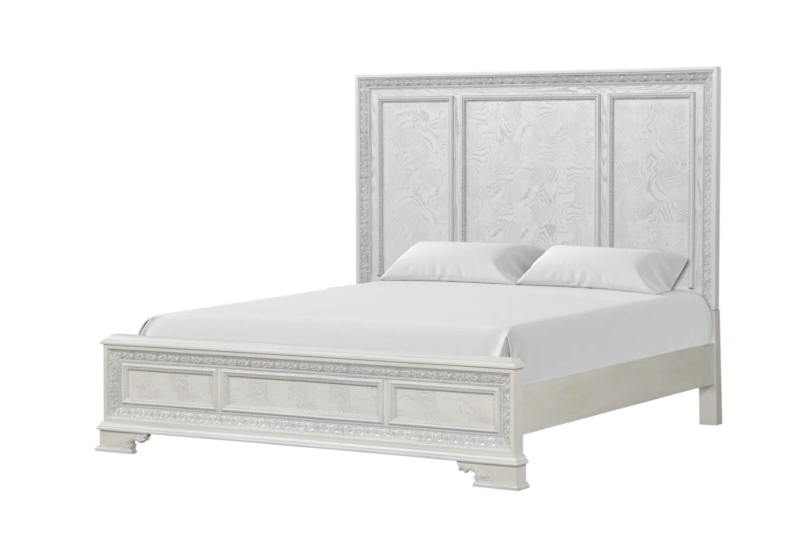 Stella Mia Creamy White Eastern King Bed - Image 2