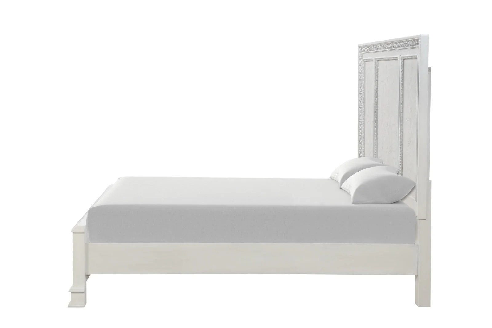 Stella Mia Creamy White Eastern King Bed - Image 4