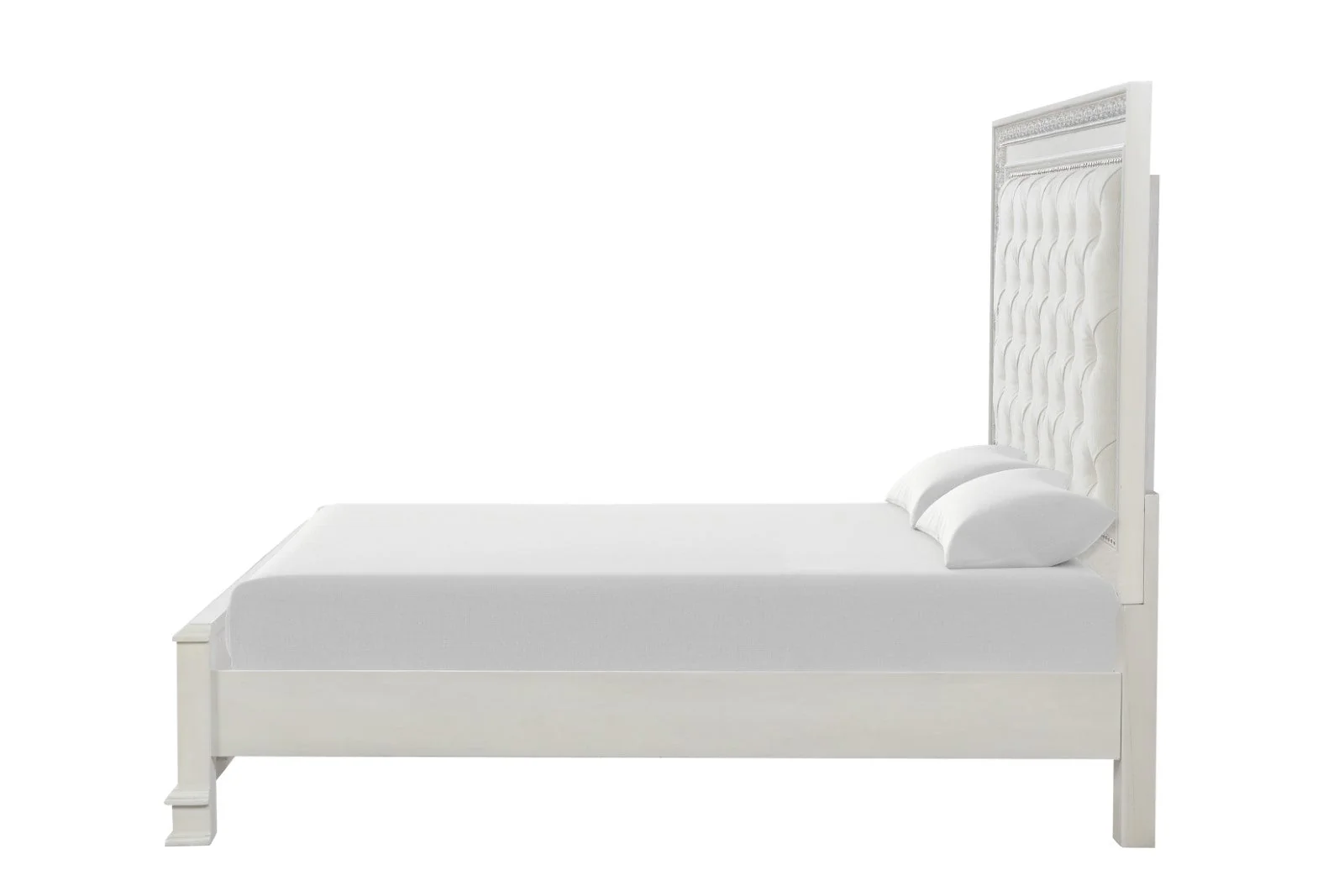 Stella Mia Creamy White Eastern King Full Bed - Image 3