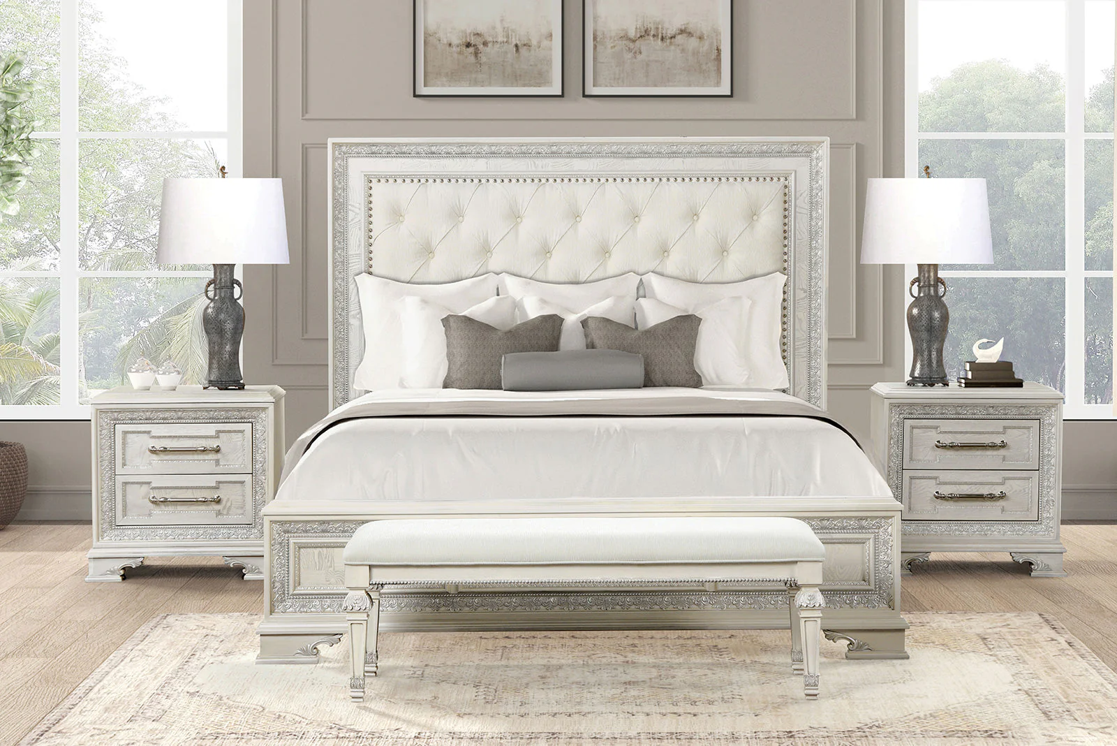 Stella Mia Creamy White Nightstand - Image 8