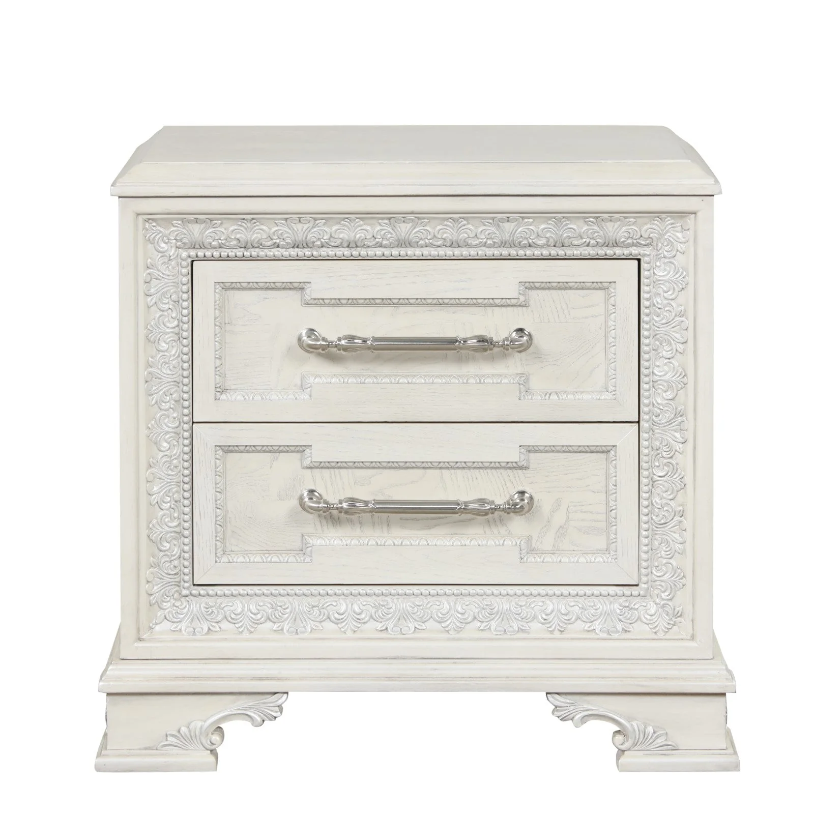 Stella Mia Creamy White Queen 5 Piece Bedroom Set w/2 Nightstands - Image 7