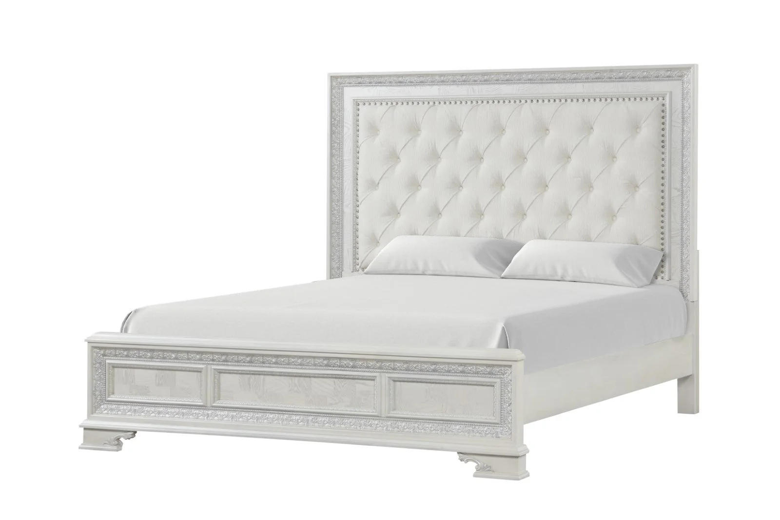 Stella Mia Creamy White Queen Full 5 Piece Bedroom Set w/Chest - Image 3