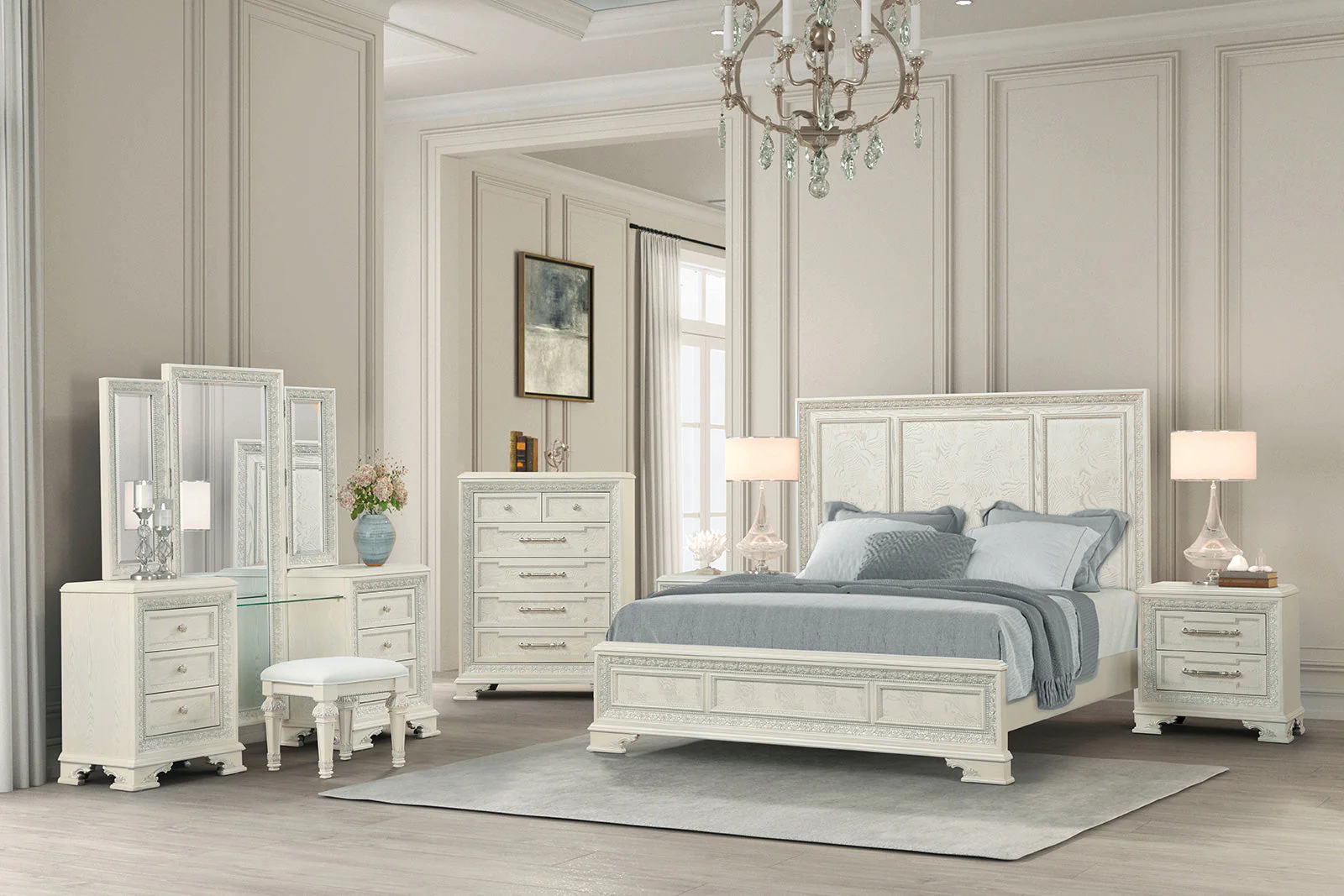 Stella Mia Creamy White Vanity - Image 7