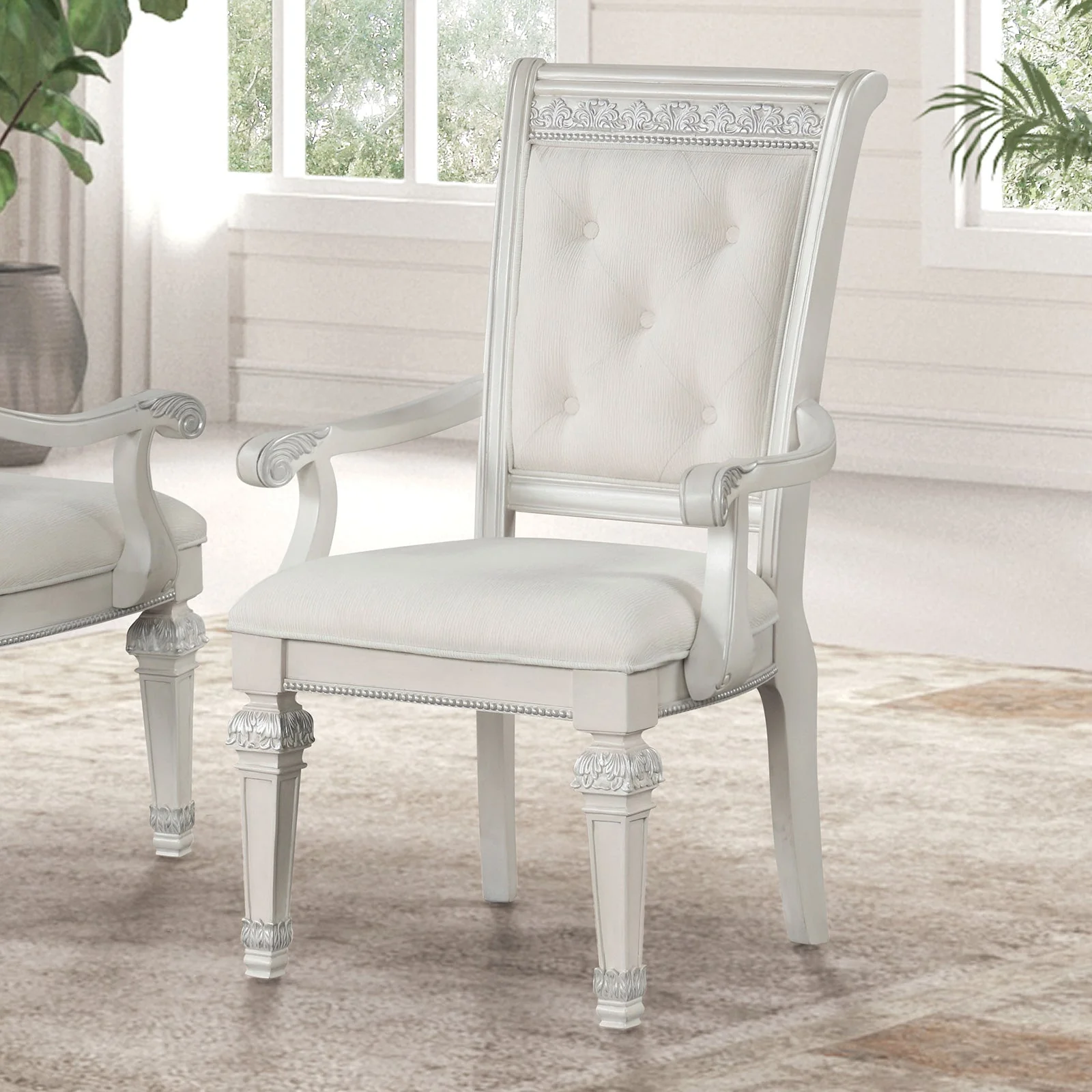 Stella Mia Ivory 7 Piece Dining Set - Image 6
