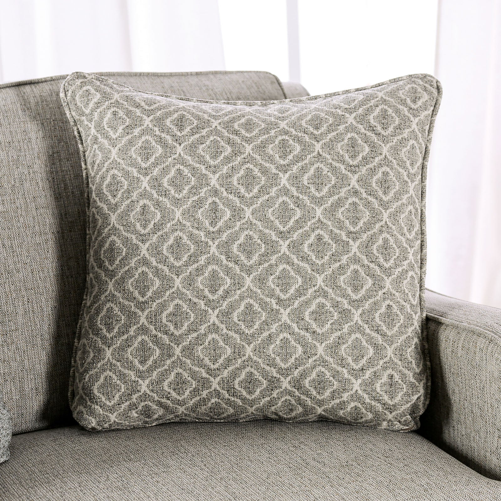 Stephney Gray/Gold Loveseat - Image 5