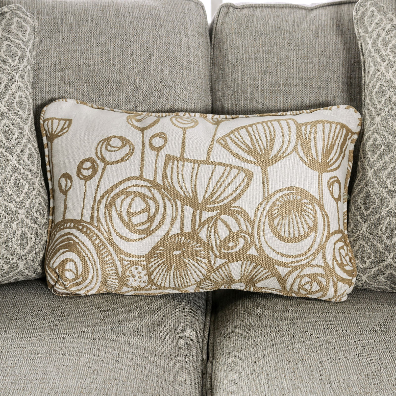 Stephney Gray/Gold Sofa - Image 4