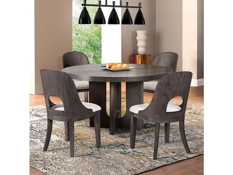 Sterling West Ash Gray Round Dining Table