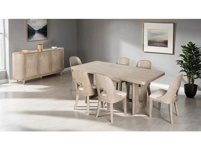 Sterling West White Oak 7 Piece Dining Set