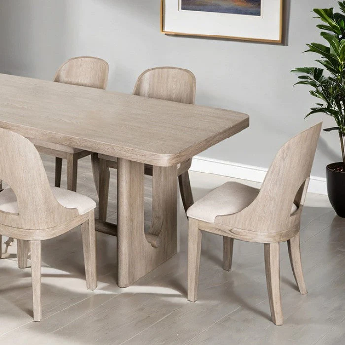 Sterling West White Oak 7 Piece Dining Set - Image 4