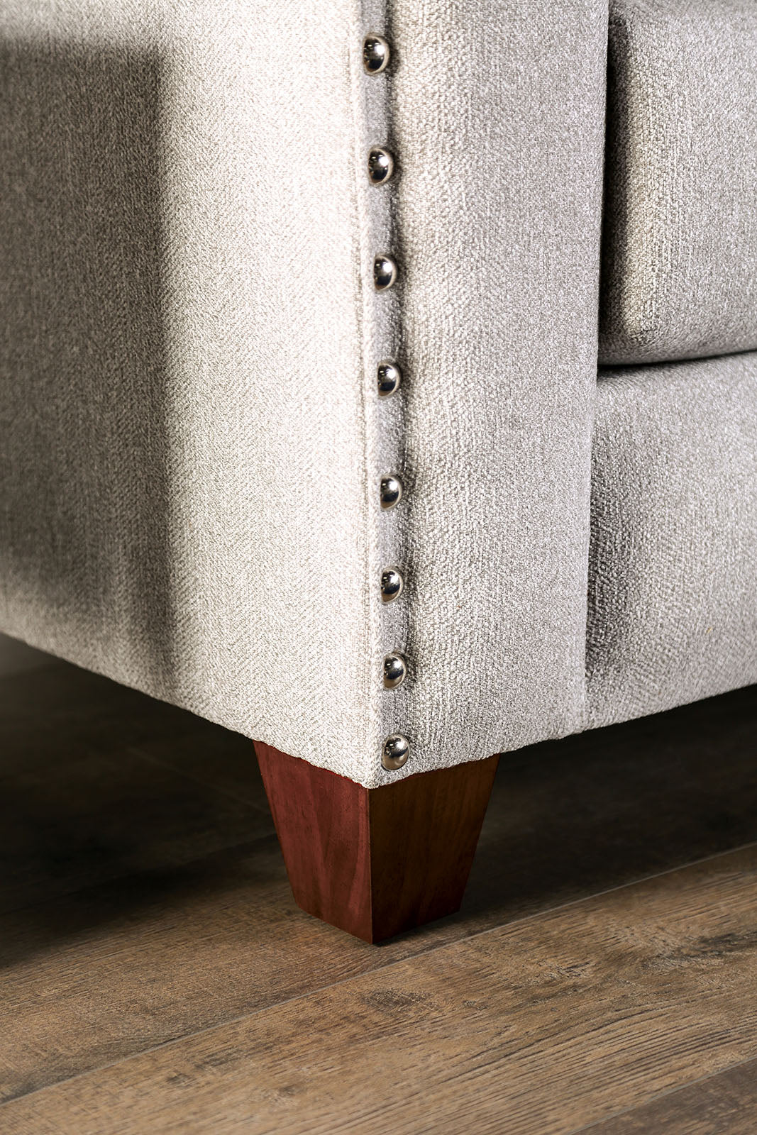Stickney Light Gray/Navy Loveseat - Image 3