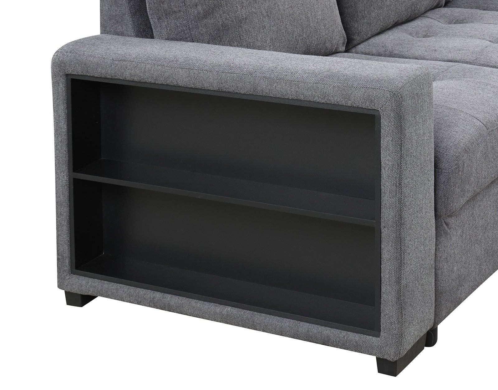 Stockwell Dark Gray Sleeper Sectional Sofa - Image 3