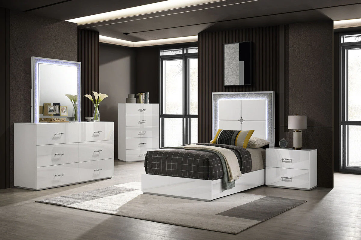 Stoholm White 4 Pc. Twin Bedroom Set - Image 2