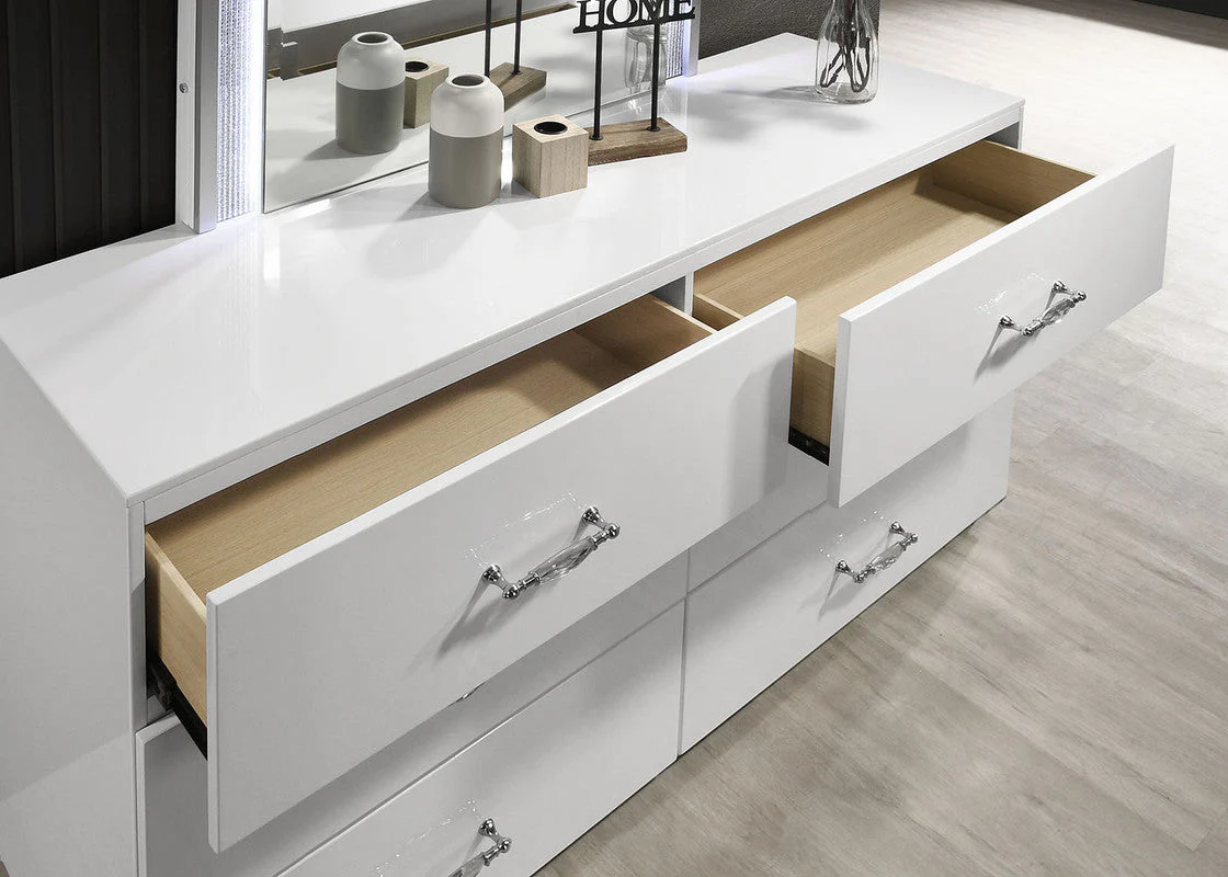 Stoholm White Mirror w/ LED - Image 3