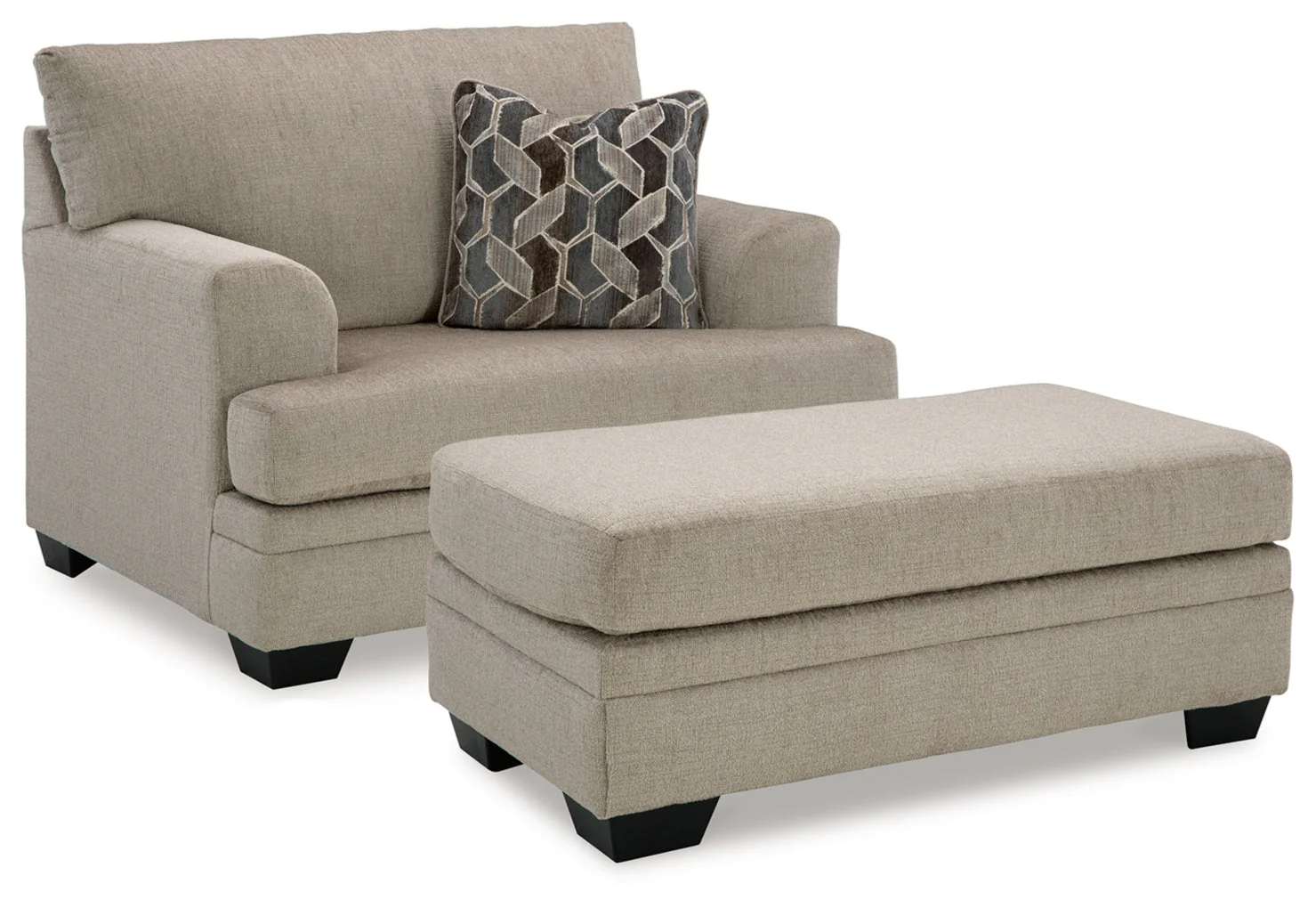 Stonemeade Chair and Ottoman - Image 3