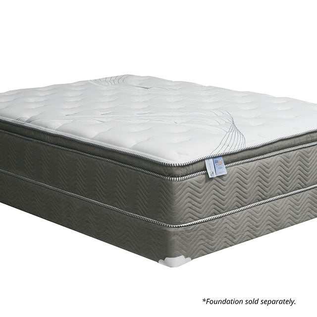 Stormin White/Gray 13" Euro Pillow Top Eastern King Mattress - Image 2