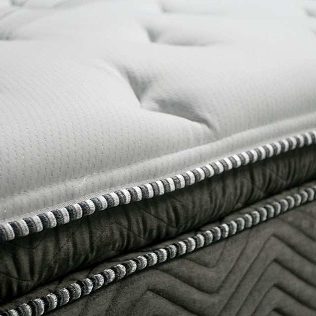 Stormin White/Gray 13" Euro Pillow Top Full Mattress - Image 3