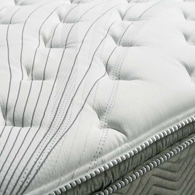 Stormin White/Gray 13" Euro Pillow Top Full Mattress - Image 4