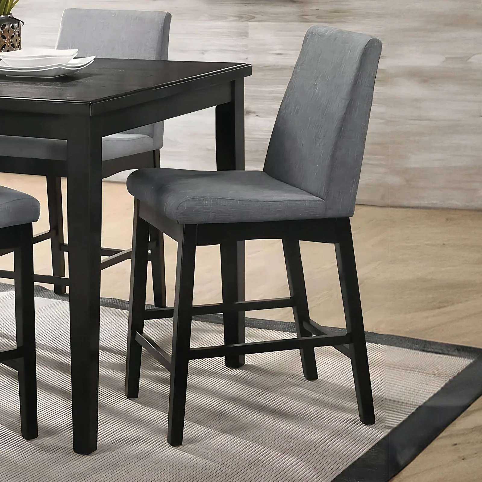 Strom Dark Walnut 5 Piece Counter Height Dining Set - Image 3