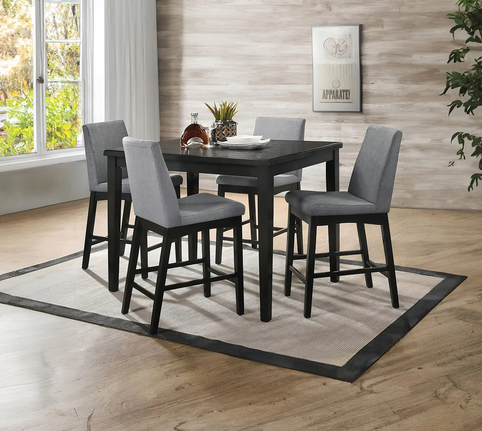 Strom Dark Walnut Counter Heigt Dining Table - Image 2