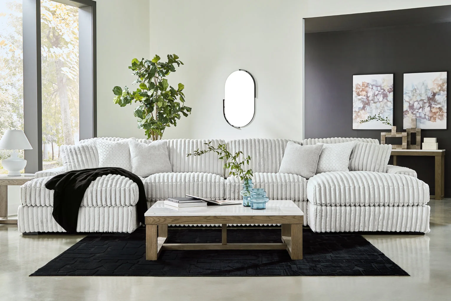 Stupendous 4-Piece Sectional with Double Chaise - Image 3