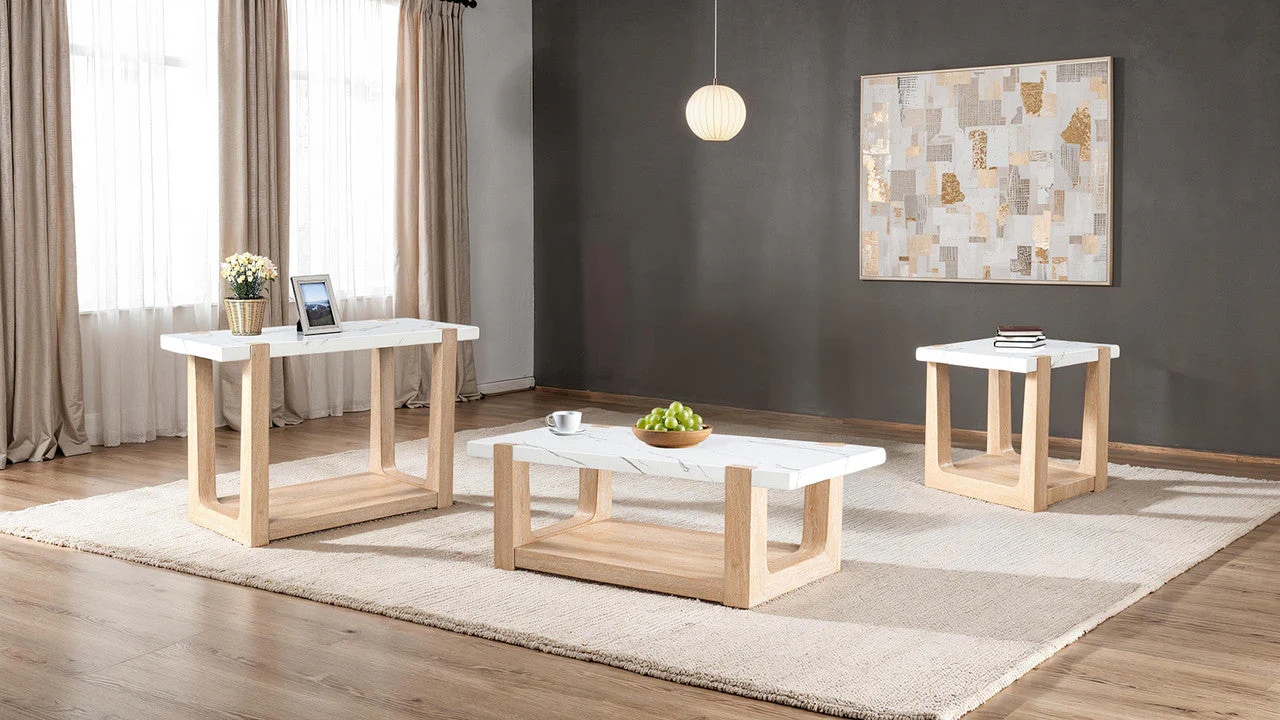 Sundbry White/Natural Sofa Table - Image 2