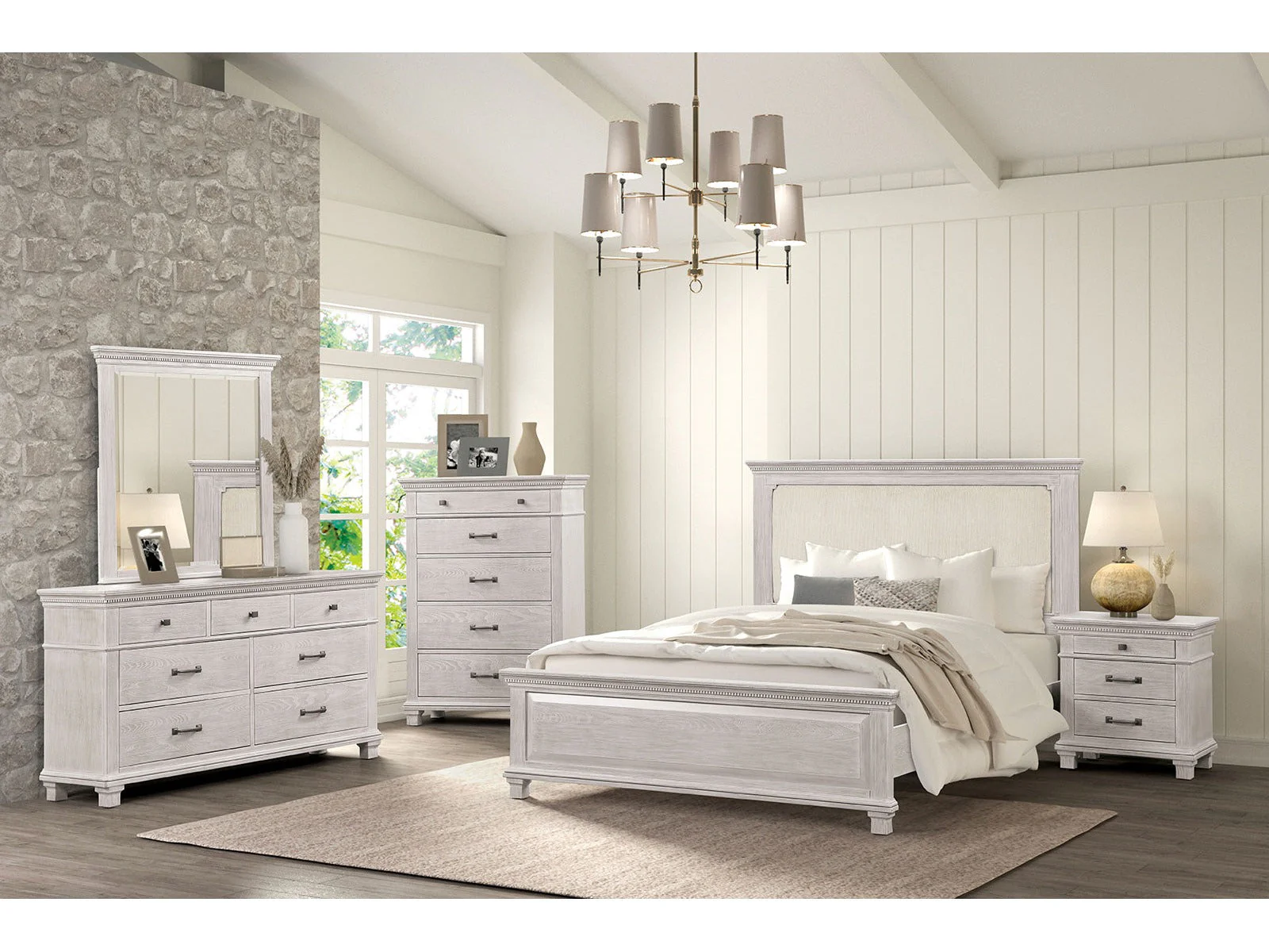 Swanley Weathered Gray Queen 4 Piece Bedroom Set
