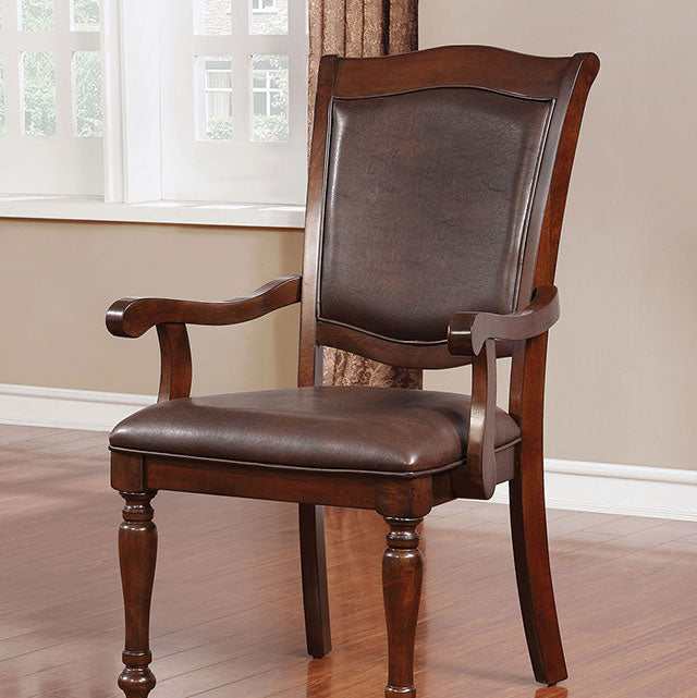 Sylvana Brown Cherry/Espresso Arm Chair (Set of 2) - Image 3