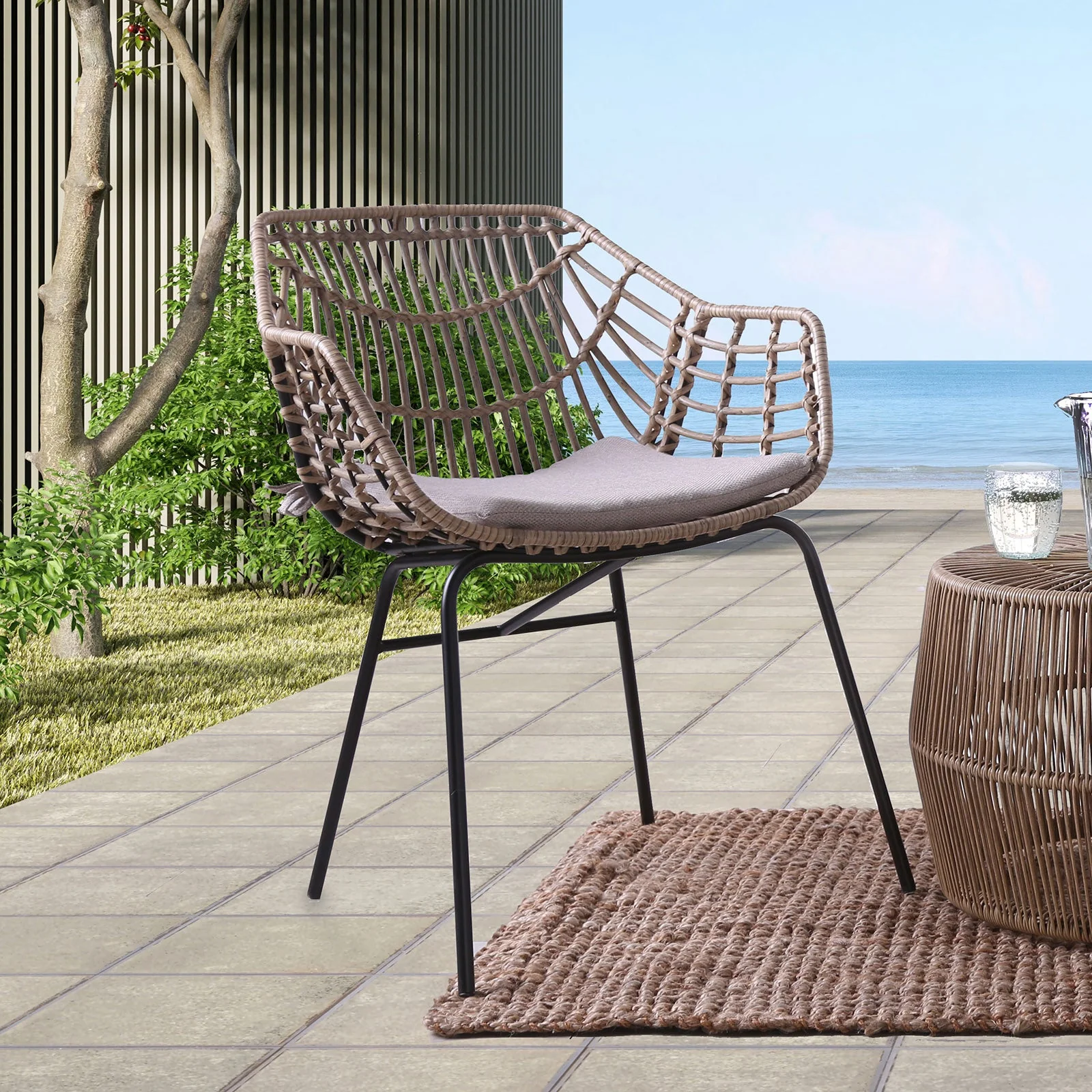Syna Natural 3 Pc. Patio Conversation Set (Open-Weave Lounge Chairs) - Image 3