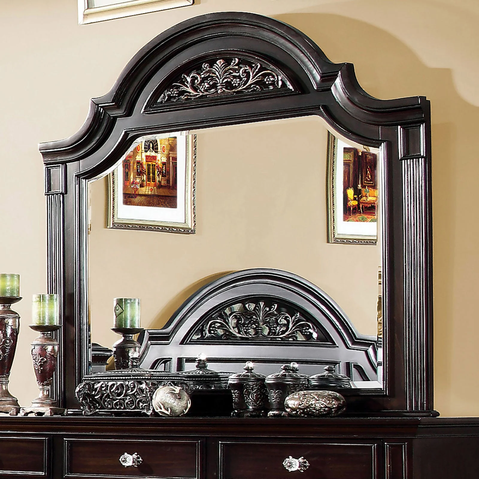 Syracuse Dark Walnut 5 Pc. Queen Bedroom Set w/ Chest - Image 6
