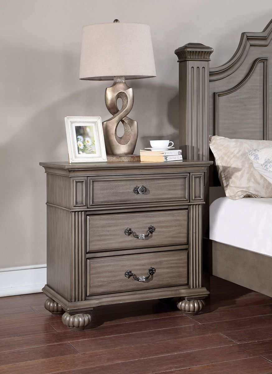 Syracuse Gray 5pc Queen Bedroom Set w/ 2NS - Image 6