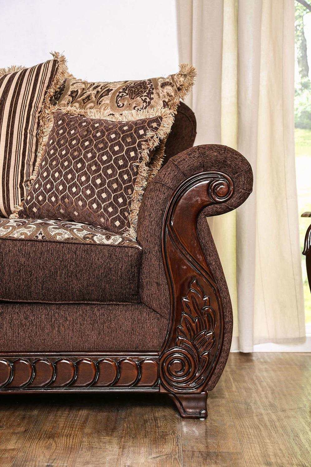 Tabitha Brown & Gold Stationary Loveseat - Image 3