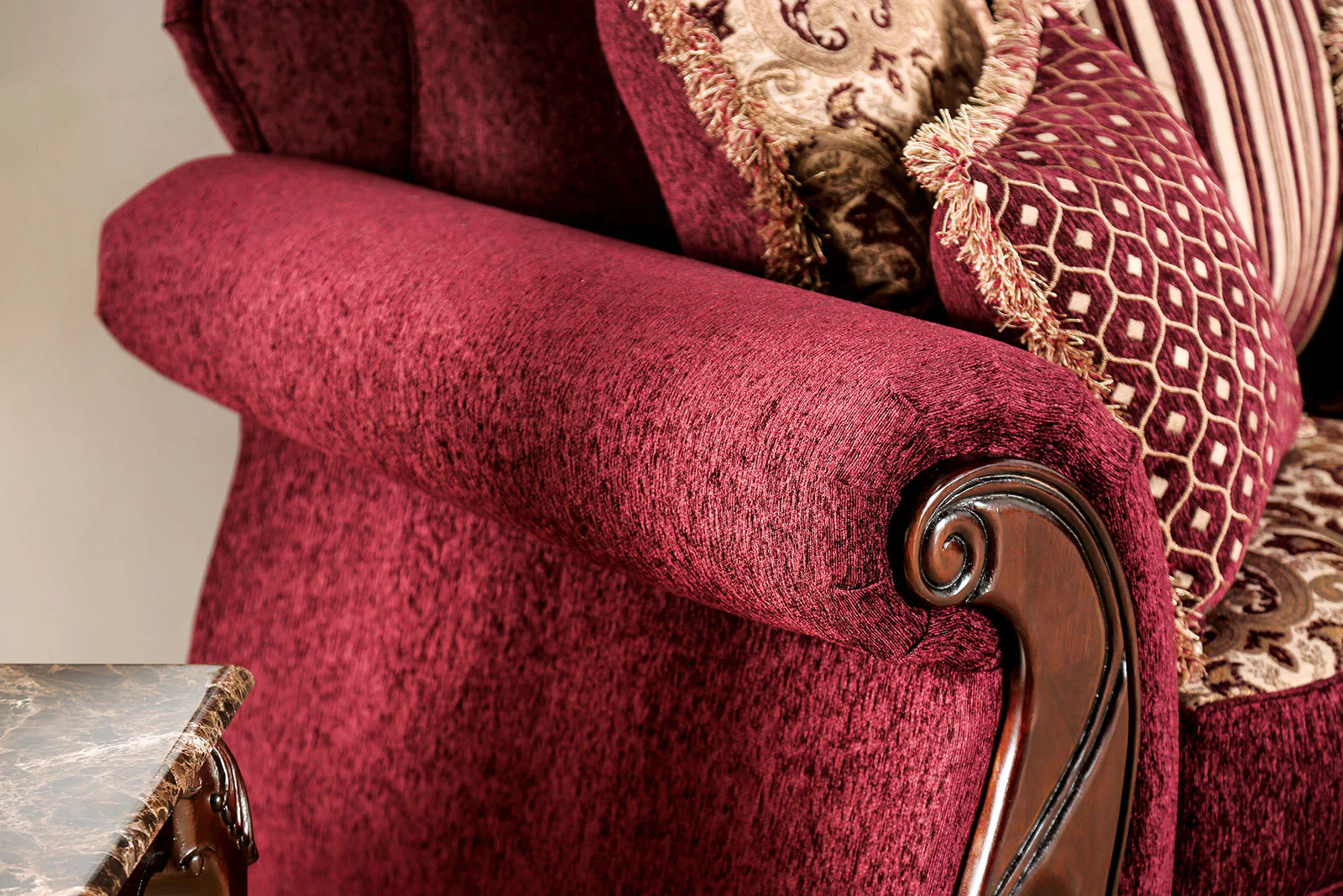 Tabitha Wine/Gold Chair - Image 2