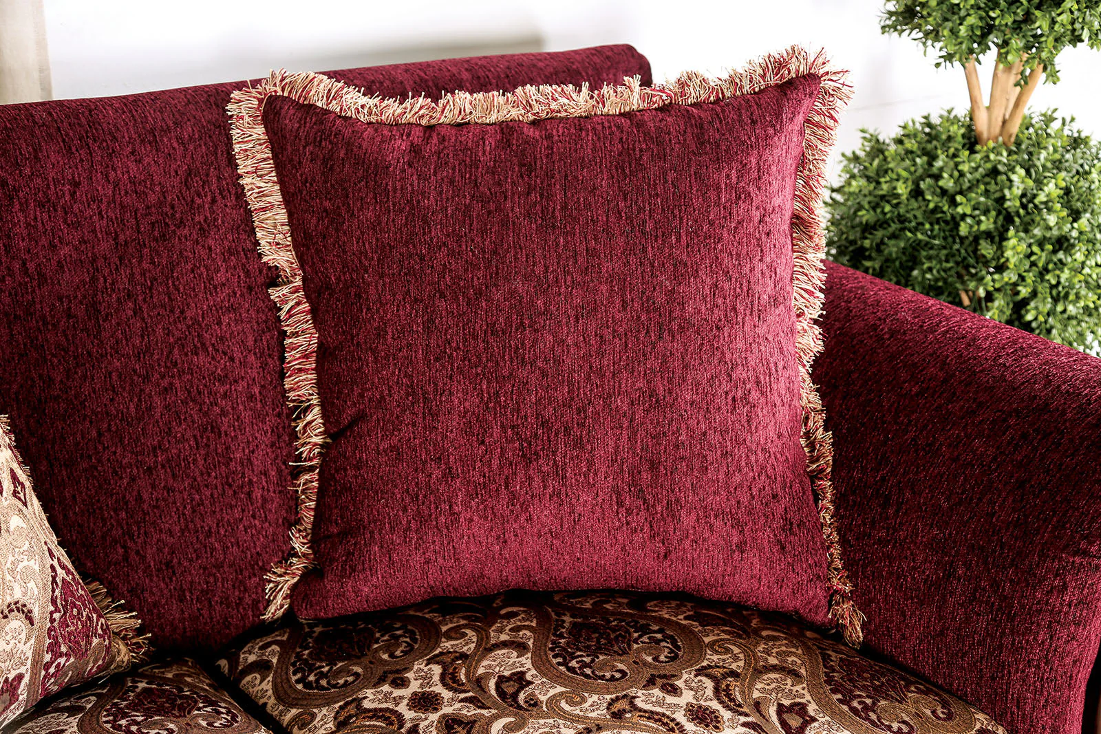 Tabitha Wine/Gold Chair - Image 4