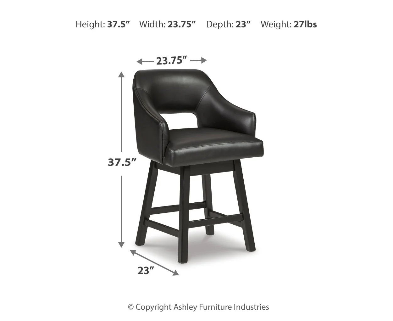 Tallenger Upholstered Swivel Barstool - Image 4