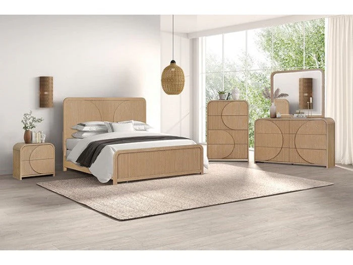 Tangentry Natural Queen 5 Piece Bedroom Set w/2 Nightstands