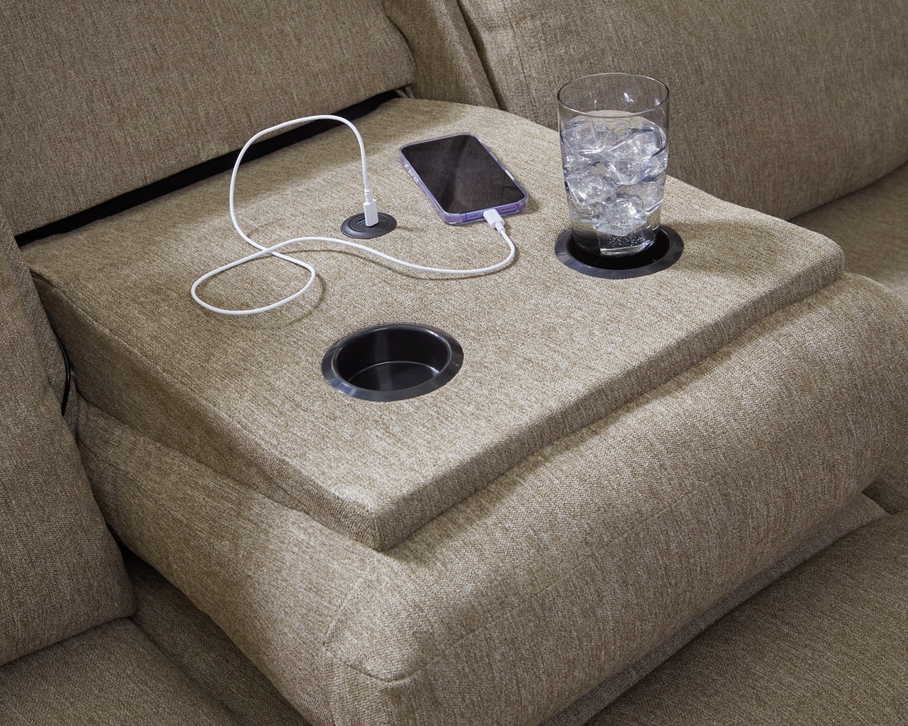 Tarrant Reclining Sofa w/Drop Down Table - Image 9