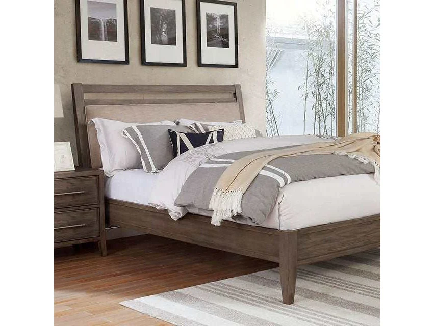 Tawana Warm Gray/Beige Queen Bed