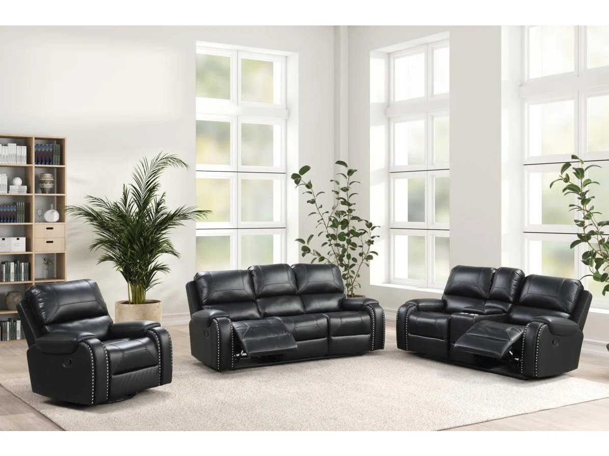 Tepic Black Leatherette Chair