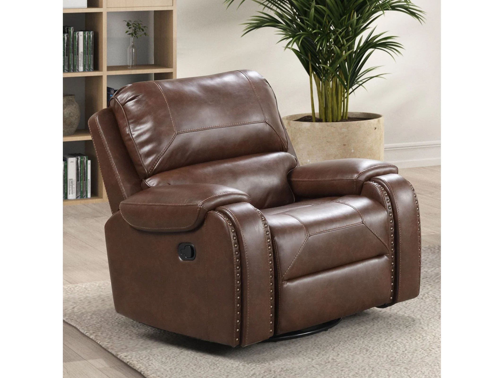 Tepic Brown Leatherette Chair