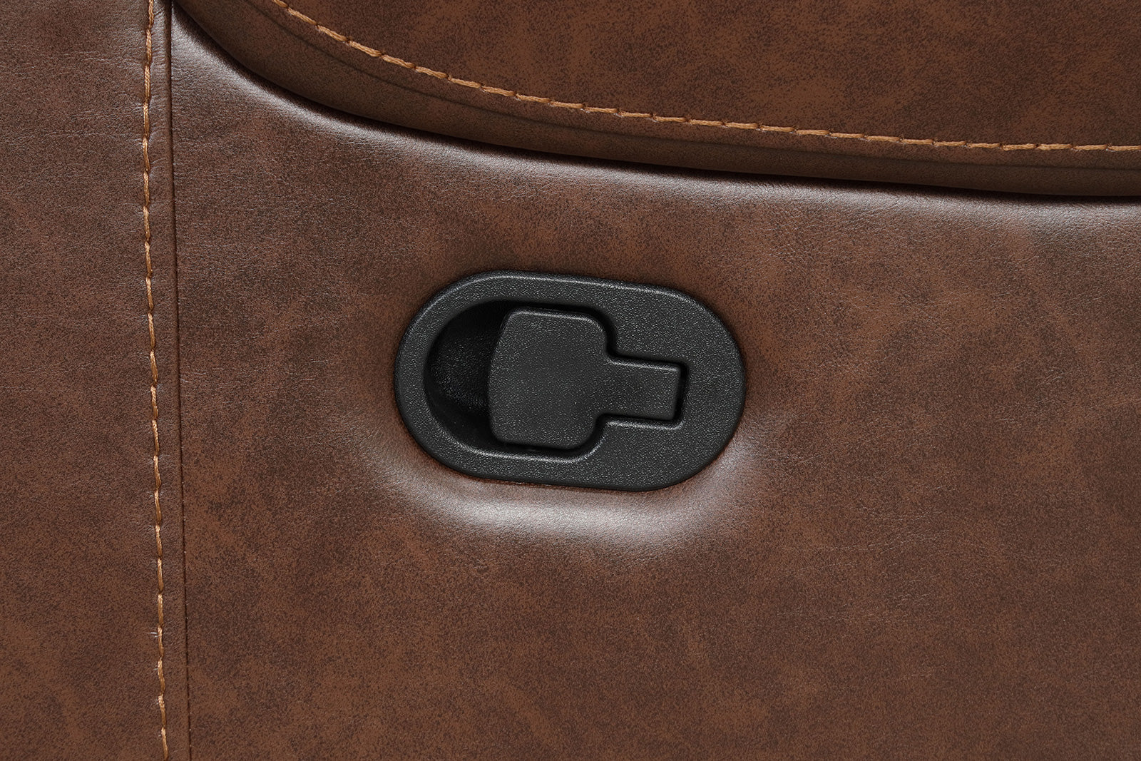 Tepic Brown Leatherette Chair - Image 2