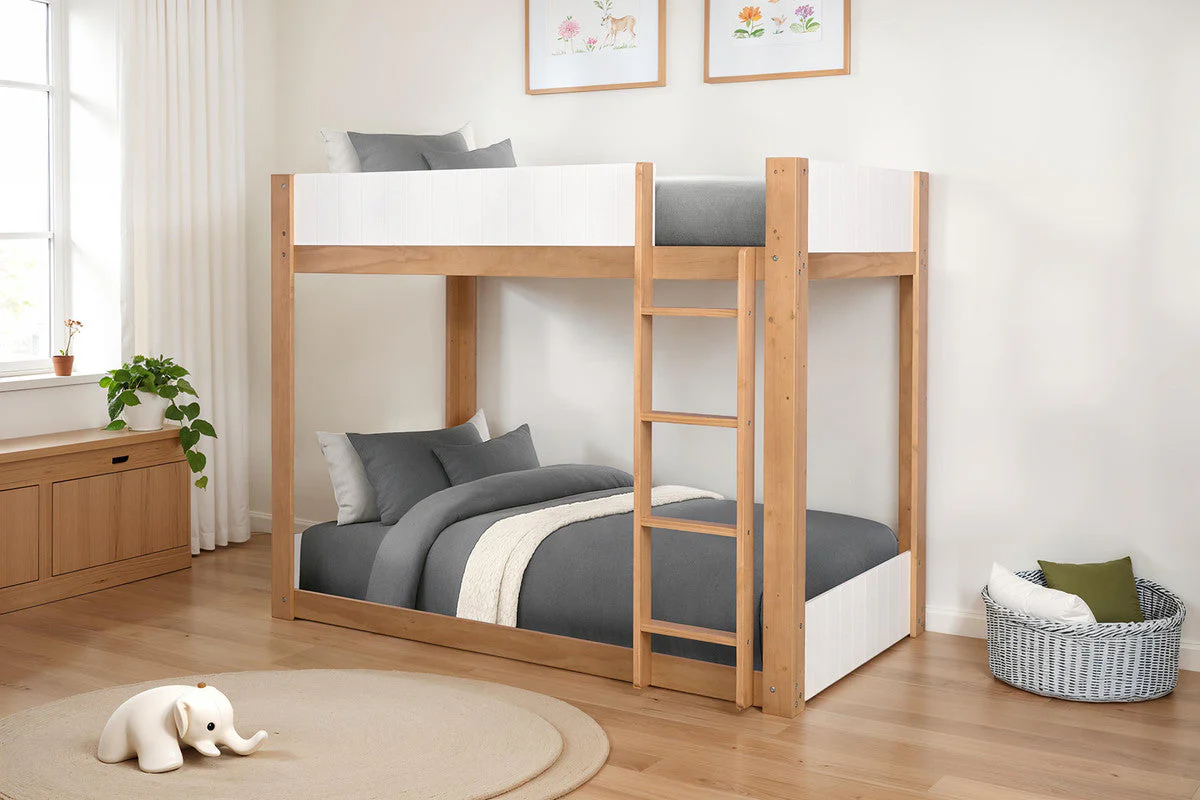 Terri White/Natural Twin/Twin Bunk Bed - Image 2