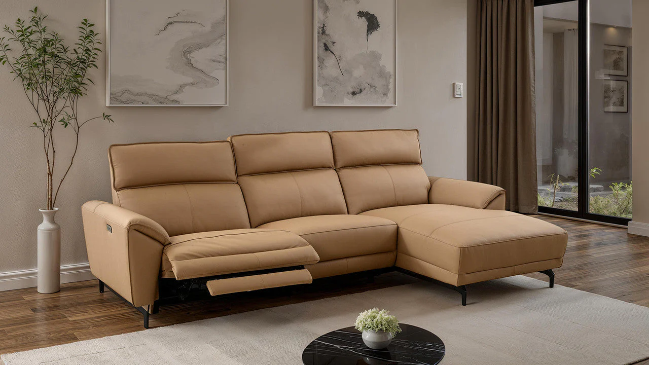 Themis Light Brown Power Sectional - Image 2