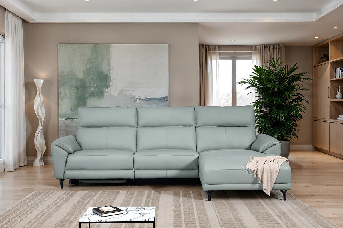 Themis Pale Blue Power Sectional - Image 2